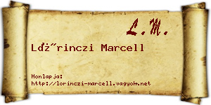 Lőrinczi Marcell névjegykártya